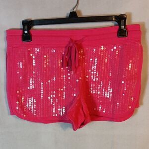 Nicki Minaj Pink Sequin Athletic Shorts